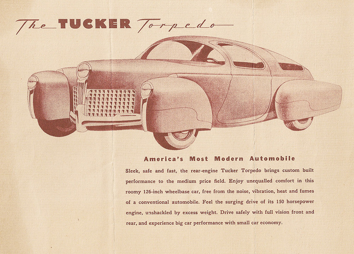 Tucker Design History Files: Torpedo and Tucker '48 and why Rob Ida  Concepts' Tucker Torpedo is an Important Addition to Automotive Design -  GYRONAUT X-1: World's Fastest Motorcycle